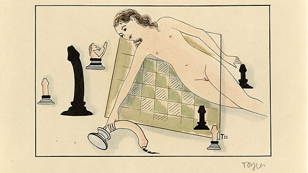 Na aukci umění Adolf Loos Apartment and Gallery se bude dražit i erotická kresba malířky Toyen. (26. listopadu 2021)