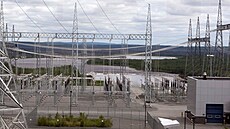 Hydroelektrárna Hydro-Quebec Eastmain v kanadském Québecu (28. �erven 2012)