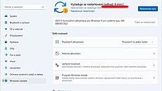 Windows Update dokáe odhadovat dobu pro instalaci aktualizací