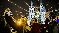 Vánoční trhy Praze se očividně bez selfíček neobejdou. (21. listopadu 2021)