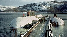 Ruská jaderná ponorka Kursk na snímku z ledna 2000.