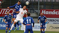 Hráči SK SIGMA Olomouc a FC Hradec Králové při utkání v rámci 15. kola...