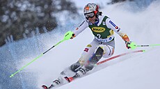 Petra Vlhová ve slalomu v Levi.