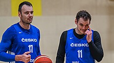 Petr Bohaík (vlevo) a Jaromír Bohaík se seli na reprezentaním tréninku.