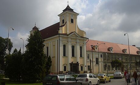 Pohled na prostjovský bývalý kláter Milosrdných bratí s kostelem sv. Jana...