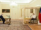 Prezident Milo Zeman pijal na zámku v Lánech kandidáta na ministra pro...