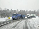 Vítr a sníh komplikují dopravu na Plzesku. patn prjezdná je napíklad...