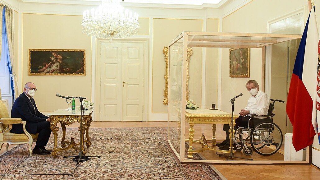Prezident Miloš Zeman přijal na zámku v Lánech kandidáta na ministra pro...