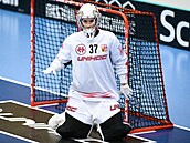 eská brankáka Jana Christianová v utkání proti Lotysku.