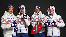 Čeští bobisté při představení kolekce oblečení pro zimní olympijské hry v...