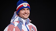 Biatlonista Michal Kr�má� p�i p�edstavení kolekce oble�ení pro zimní olympijské...