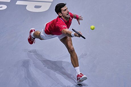 Novak Djokovi ve tvrtfinále Davis Cupu.