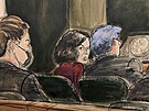 Britka Ghislaine Maxwellová u soudu v New Yorku (8. prosince 2021)