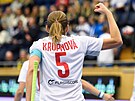 Elika Krupnová se raduje ze svého gólu v semifinále MS proti Finsku.