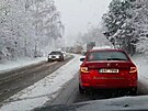 Silnice v esku zasypal sníh