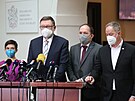 Zástupci Ptikoalice na tiskové konferenci po jednání Poslanecké snmovny (1....