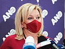 Alena Schillerová z poslaneckého klubu ANO promluvila na tiskové konferenci po...
