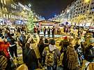 Vánoní trhy v centru Prahy se pejmenovaly na Václavské. (2. prosince 2021)