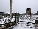 Arel bvalho eleznorudnho dolu v Mdnci na Chomutovsku.