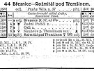 Jízdní ád trat Beznice - Romitál pod Temínem z roku 1937