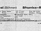 Jízdní ád trat Beznice - Romitál pod Temínem z roku 1944