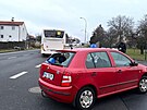 Motorká havaroval na silnici mezi Jesenicí u Prahy a Hodkovicemi (7. 12. 2021)