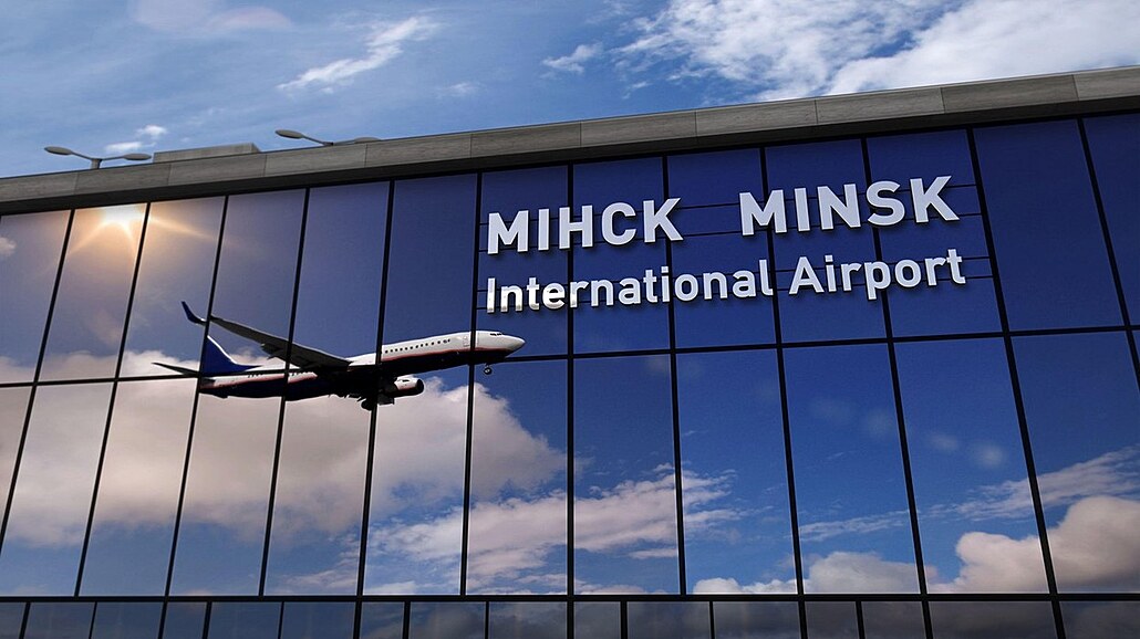 Mezinárodní letiště v Minsku (24. března 2020)