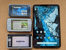 Nokia T20 a historické modely Nokia 770, N800 a N810