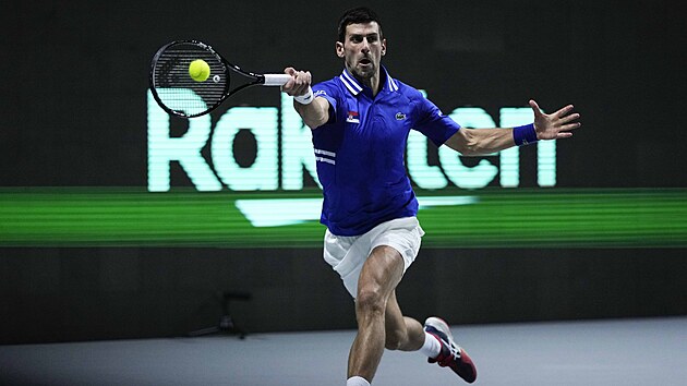 Novak Djokovič v semifinále Davis Cupu.