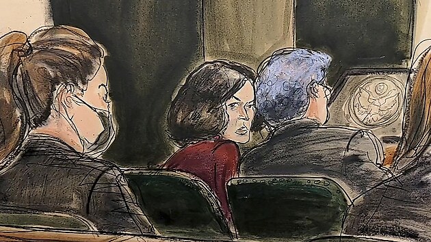 Britka Ghislaine Maxwellov u soudu v New Yorku (8. prosince 2021)