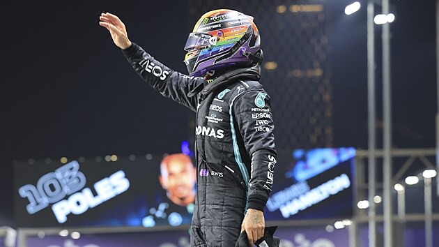 Lewis Hamilton, vítěz kvalifikace na Velkou cenu Saúdské Arábie