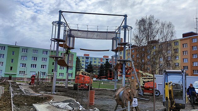 Revitalizace sídliště v Tovární ulici v Chodově na Sokolovsku.