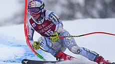 Ester Ledecká pi sjezdu v Lake Louise