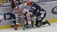 Hokejov extraliga, 29. kolo, Vtkovice - Hradec Krlov. Tobias Lindberg z...