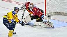 Utkání 29. kola hokejové extraligy: HC Sparta Praha - PSG Berani Zlín. Oscar...