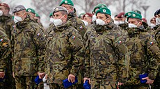Zástupci kon�ící vlády na pra�ském Vítkov� ocenili vojáky za pomoc p�i epidemii...