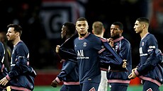 Kylian Mbappé z PSG se chystá na utkání Ligy mistr�.