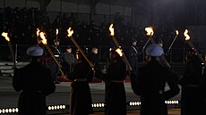 Německá armáda se slavnostní ceremonií zvanou velké čepobití rozloučila s...