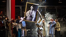 Herci Klicperova divadla v Hradci Králové p�i zkou�ce inscenace Zbab�lci (7....