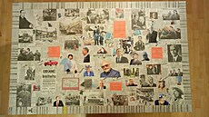 Kolá� na d�ev�ném stole