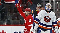 Filip Zadina slav vtzn gl Detroitu v utkn proti New York Islanders.