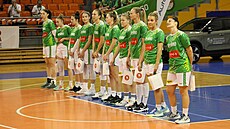 Basketbalistky KP Brno ped utkáním v Eurocupu