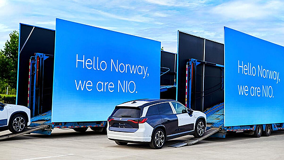 Modely Nio ES8 dorazily do Norska ve velkém stylu.