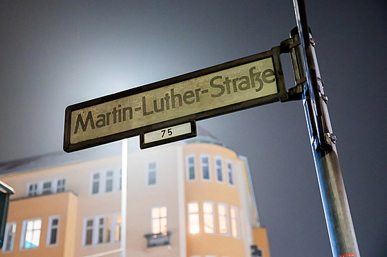 Ulice Martina Luthera v Berlín (10. prosince 2021)