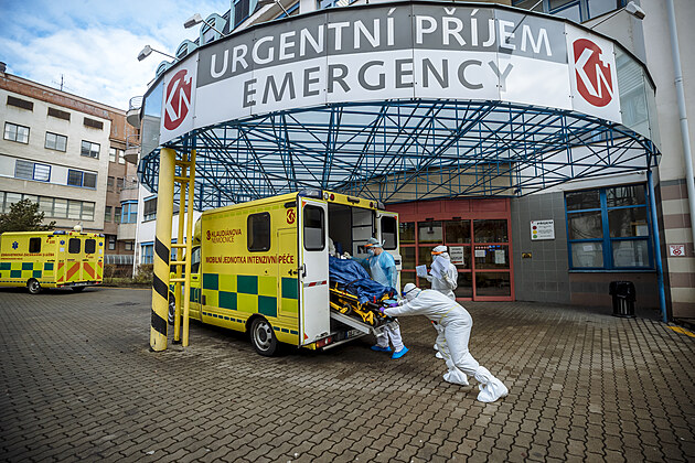 Klaudiánova nemocnice v Mladé Boleslavi (5. bezna 2021)