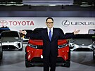 Akio Tojoda pedstavuje elektrické plány automobilky Toyota.