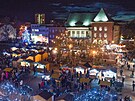 Trhy na nmst Mru (na snmku z roku 2017) jsou pravidelnou adventn akc, v...