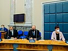 První zasedání nové vlády v praské Strakov akademii. (17. prosince 2021)