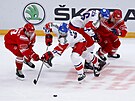 etí hokejisté ve druhém utkání Channel One Cupu hráli s Ruskem.
