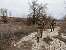 lenové ukrajinské armády bhem sluby v Zolotém v Luhanské oblasti (11....